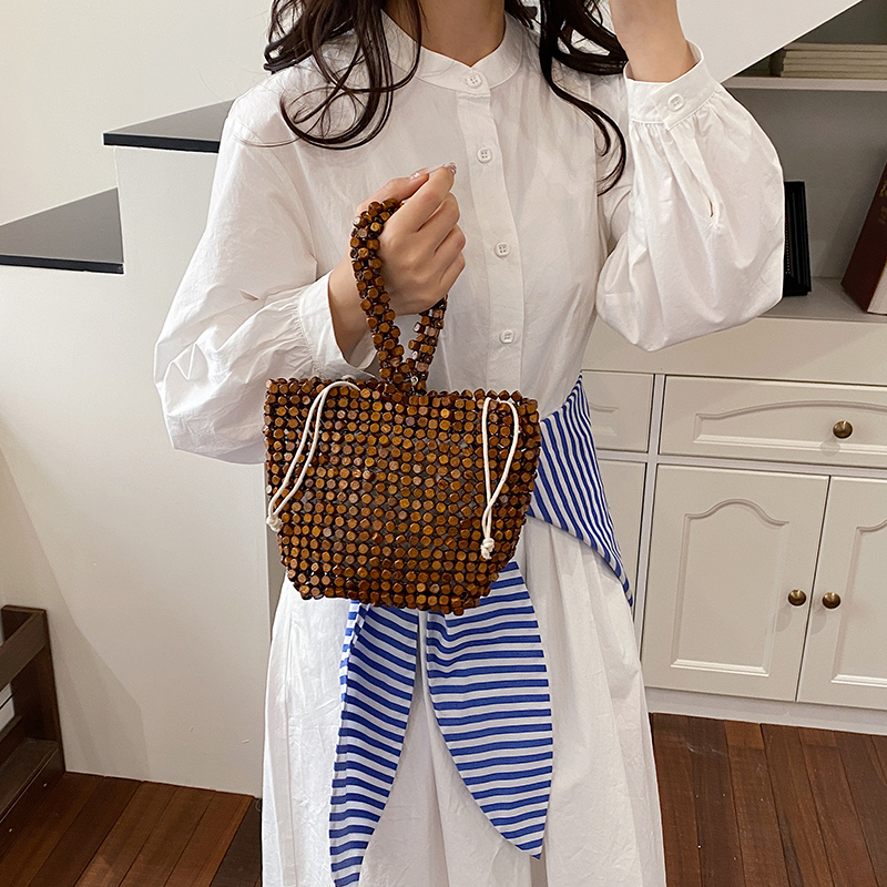 Women Hand Bags Sale - Summer Personality Wooden Beads Tote Bags