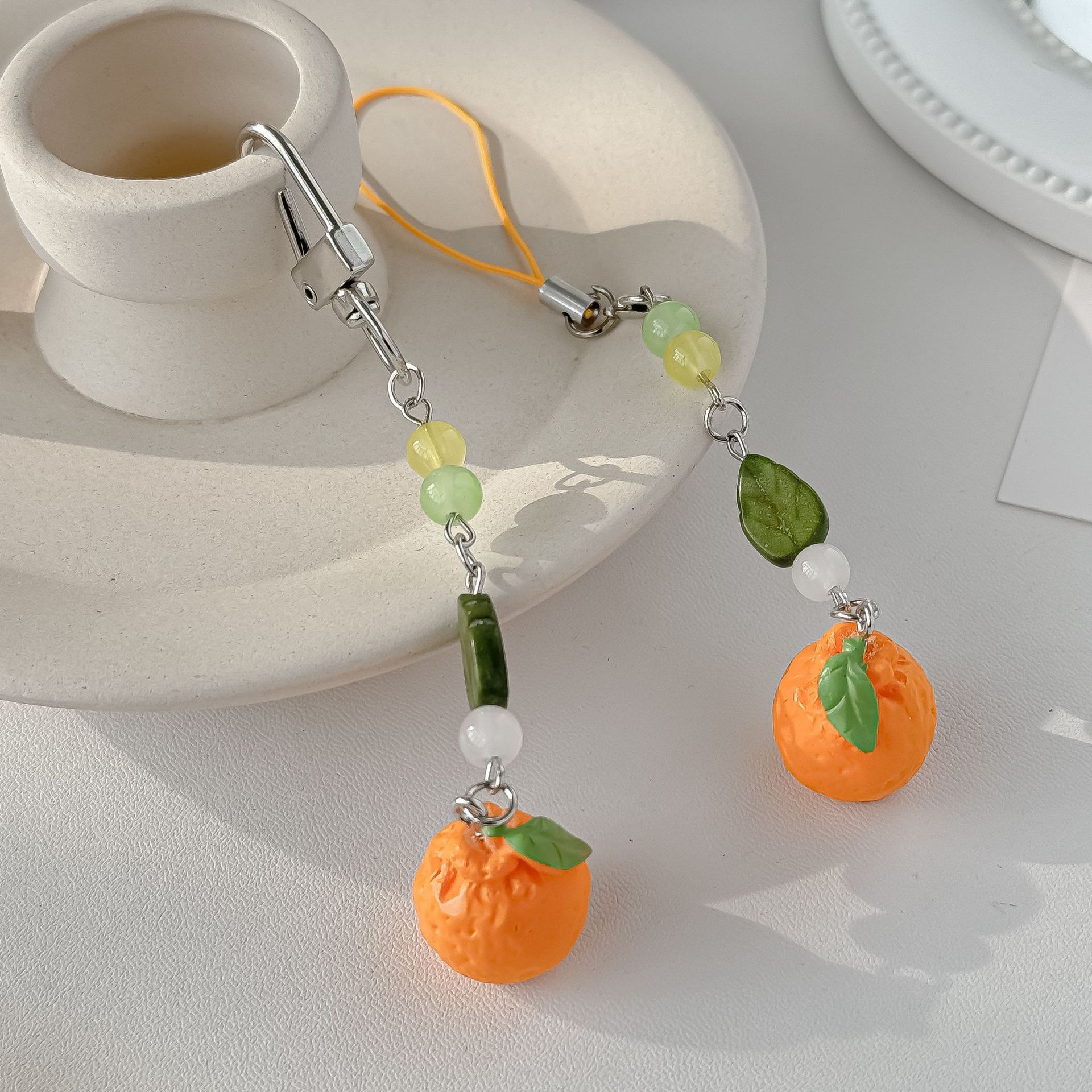 Women Bags Wholesale - New Cute Orange Mobile Pendant Fruit