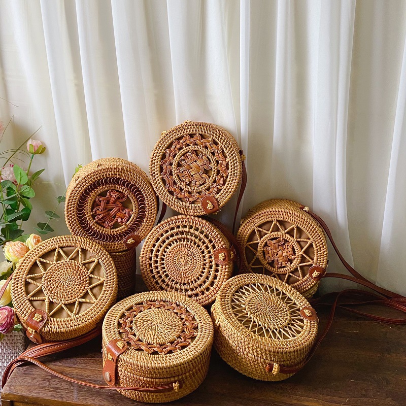 Vietnam Rattan Bag Round Woven – обзор и цена Women Bags Vietnam
