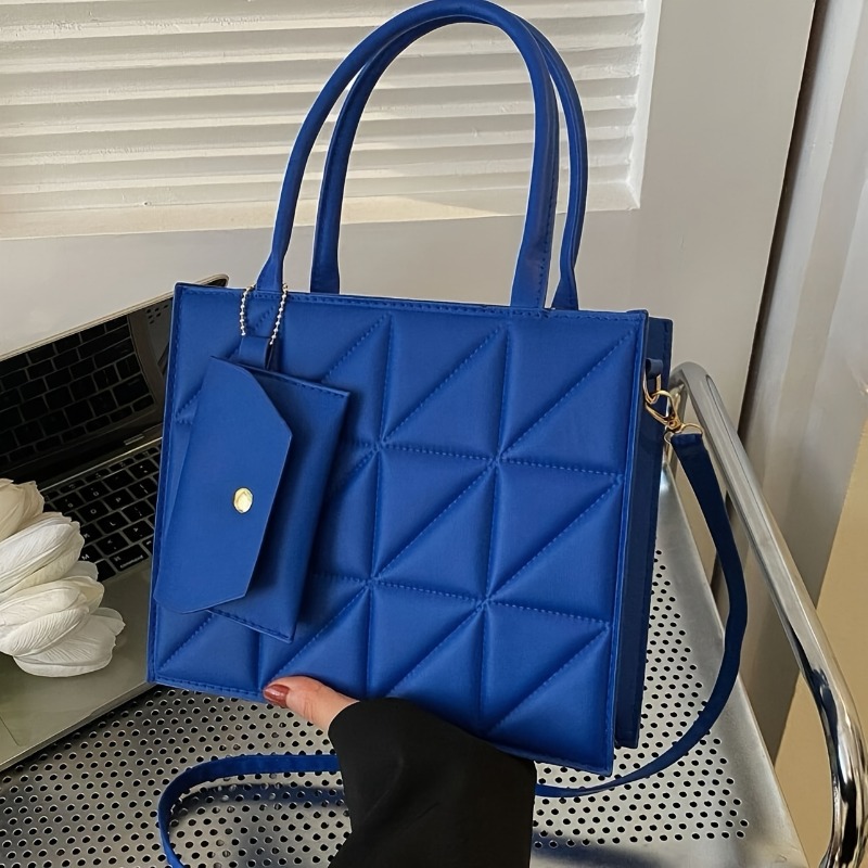 Stylish Quilted Tote Bag, Stru – обзор и цена Top Handle Structured