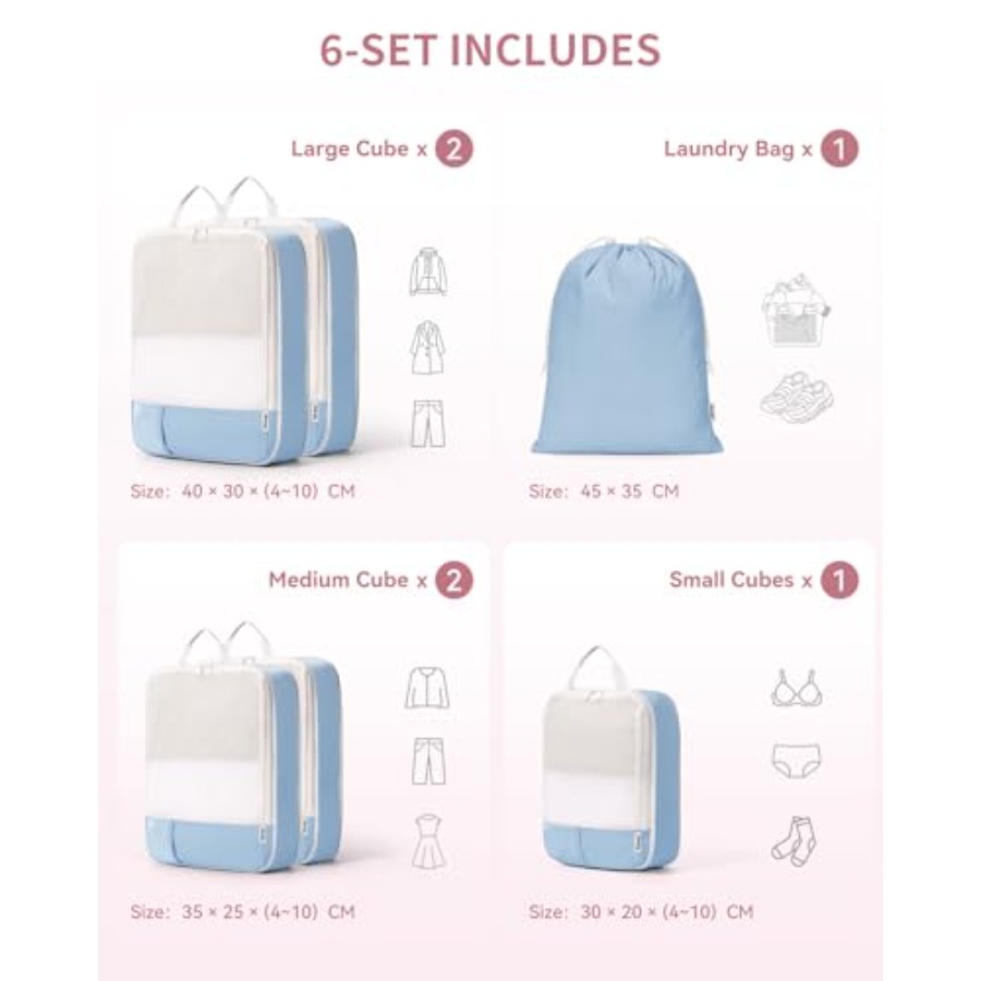 6 Set Compression Packing Cube – обзор и цена Women'S Bags Travel