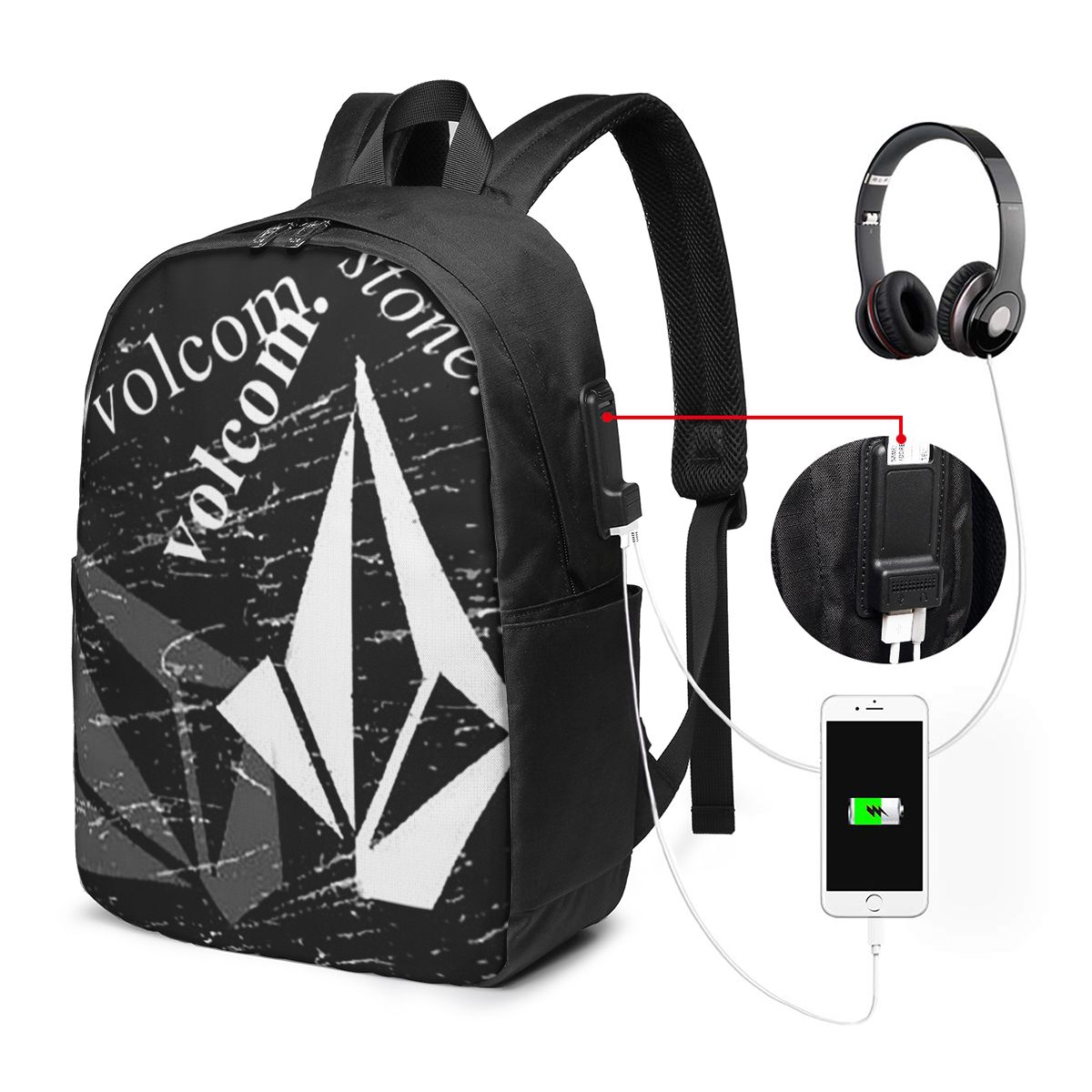 V-Volcom Logo Backpack Travel  – обзор и цена Women'S Bags Travel