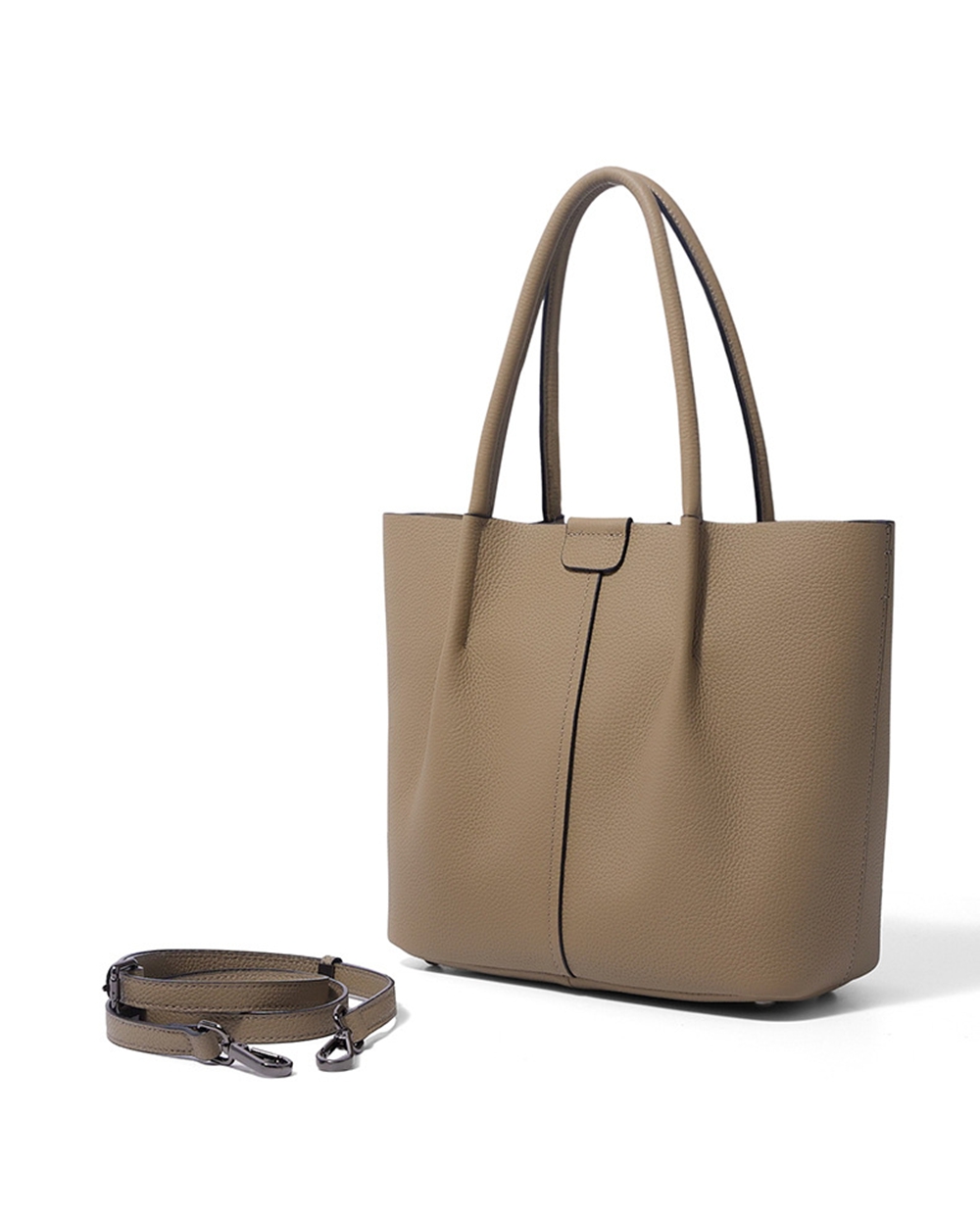 Textured Genuine Leather Handb – обзор и цена Top Handle Structured