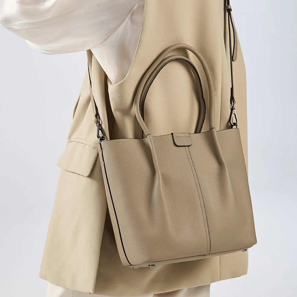 Textured Genuine Leather Handb – обзор и цена Top Handle Structured