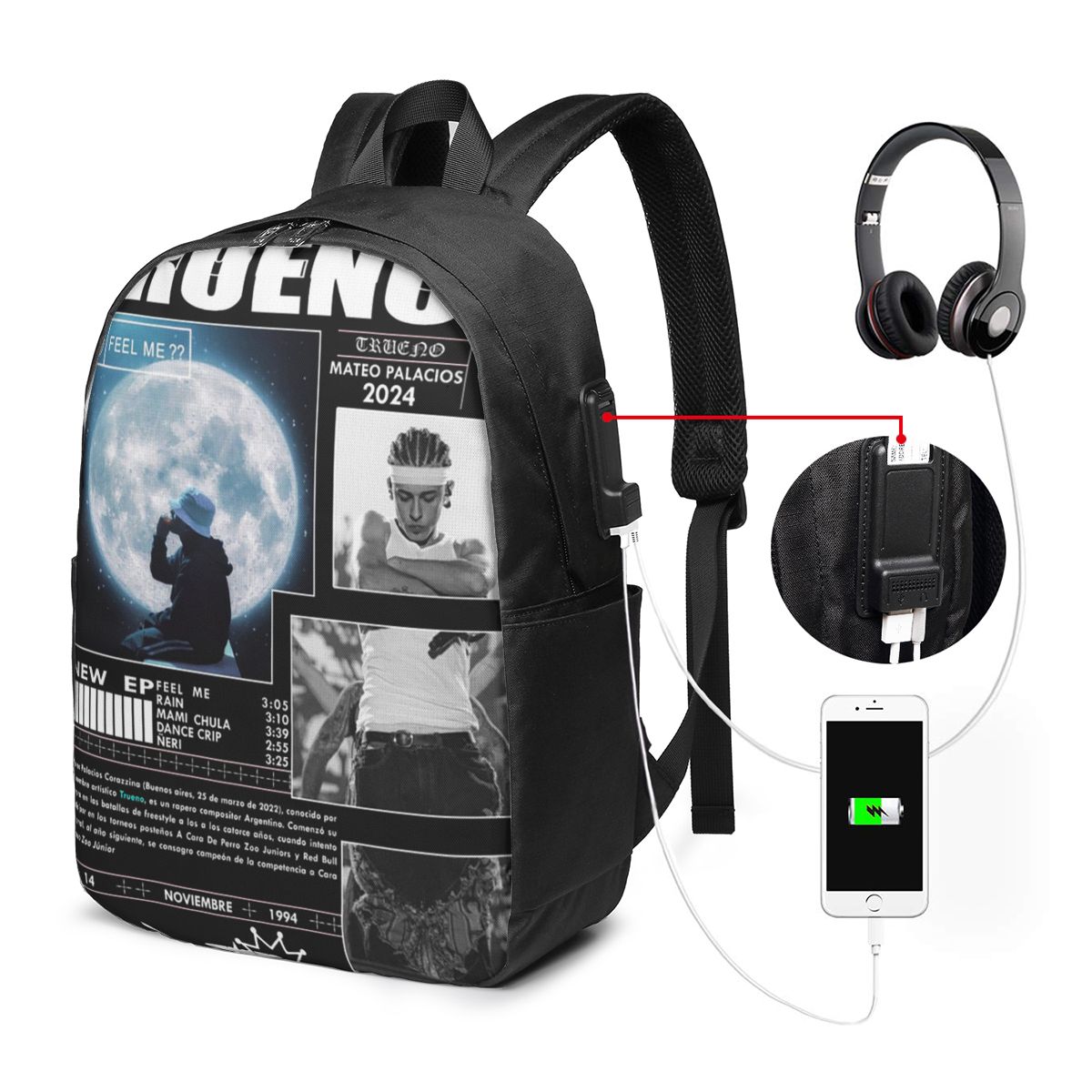Funny Trueno Hip Hop Rapper Ba – обзор и цена Women'S Bags Travel