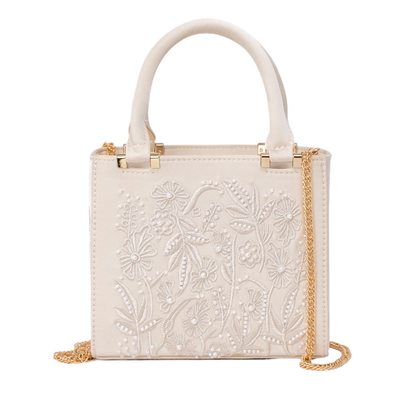 Embroidered Pearl Handbag Vint – обзор и цена Top Handle Structured