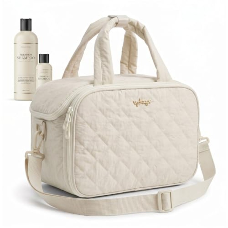 Large Quilted Toiletry Bag for – обзор и цена Women'S Bags Travel