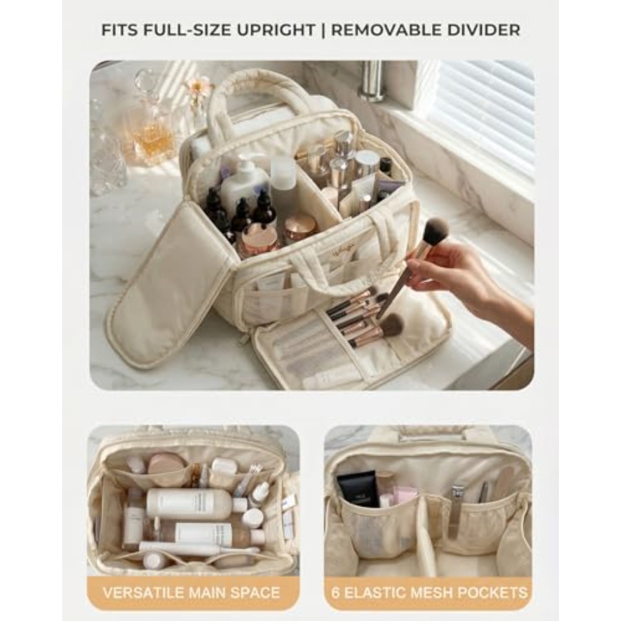 Large Quilted Toiletry Bag for – обзор и цена Women'S Bags Travel