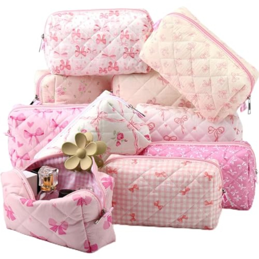 10 Pcs Quilted Makeup Bag Bulk – обзор и цена Women'S Bags Travel