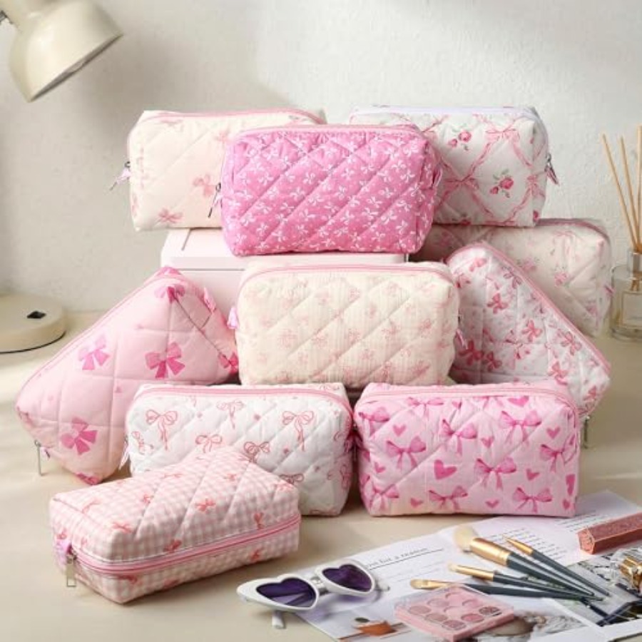 10 Pcs Quilted Makeup Bag Bulk – обзор и цена Women'S Bags Travel