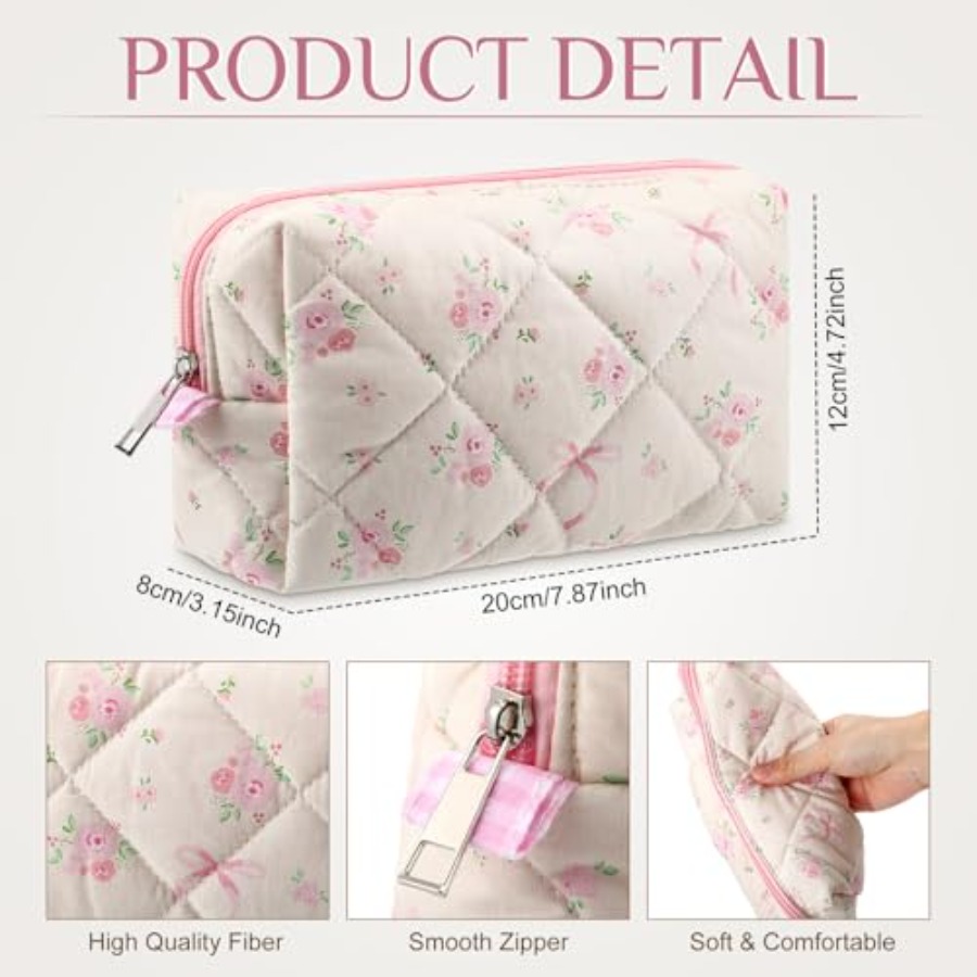 10 Pcs Quilted Makeup Bag Bulk – обзор и цена Women'S Bags Travel