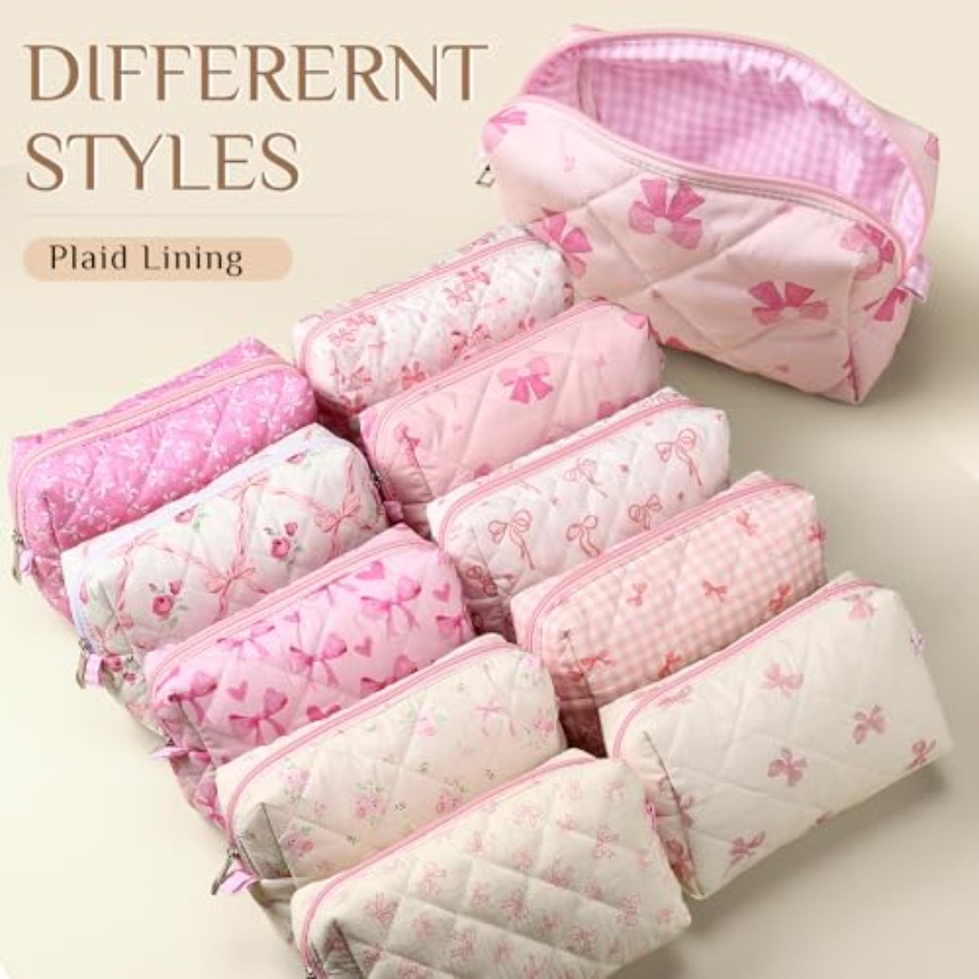 10 Pcs Quilted Makeup Bag Bulk – обзор и цена Women'S Bags Travel