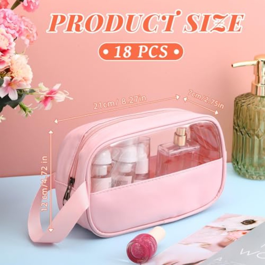 18 Pcs Clear Cosmetic Bags Bul – обзор и цена Women'S Bags Travel